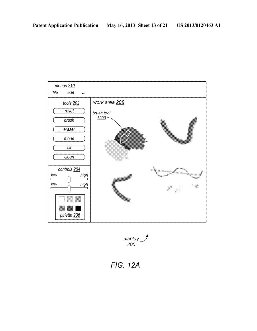 Methods and Apparatus for Natural Media Painting Using Proximity-Based     Tablet Stylus Gestures - diagram, schematic, and image 14