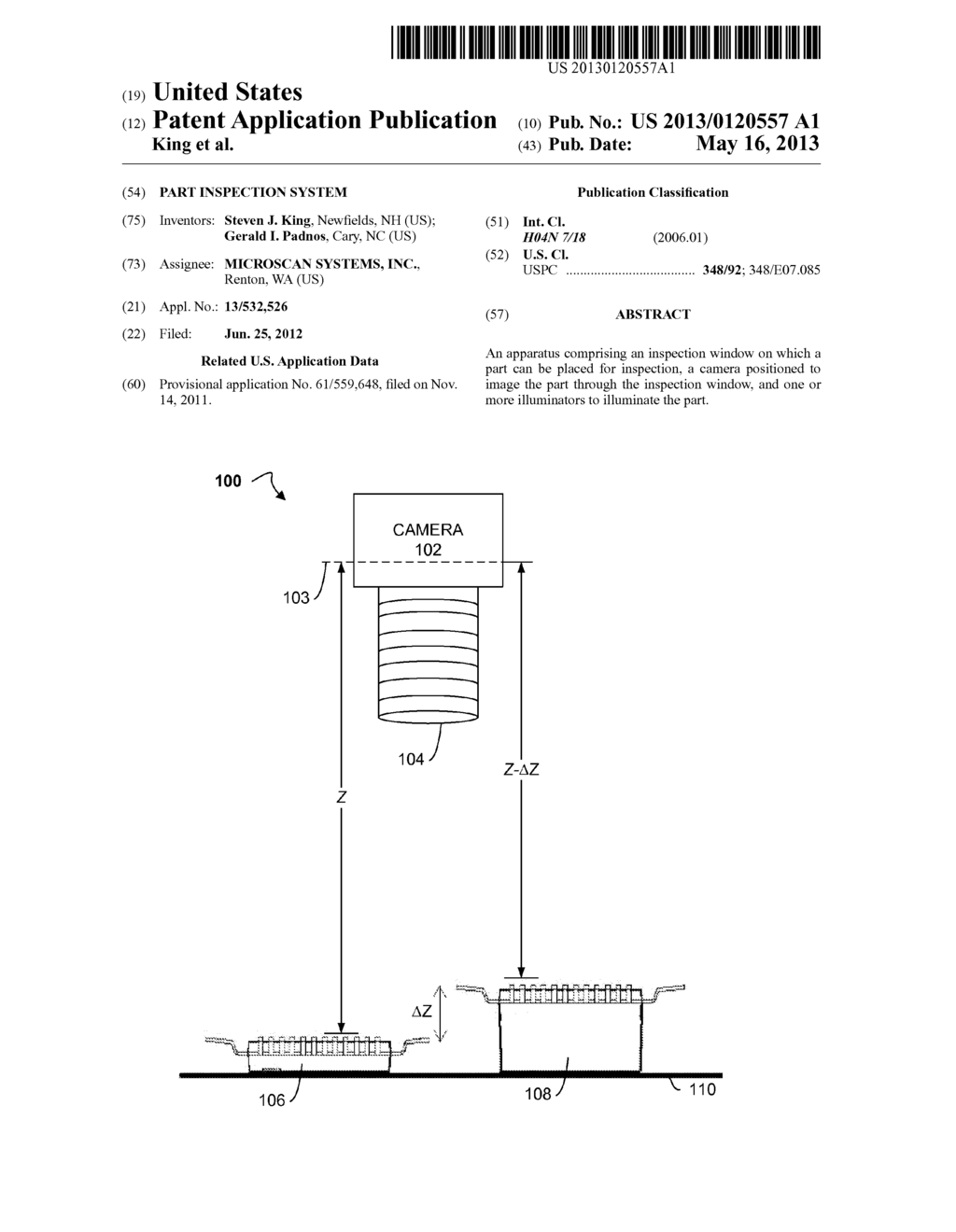 PART INSPECTION SYSTEM - diagram, schematic, and image 01