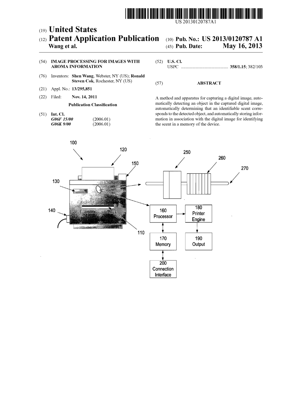 Image Processing For Images With Aroma Information - diagram, schematic, and image 01