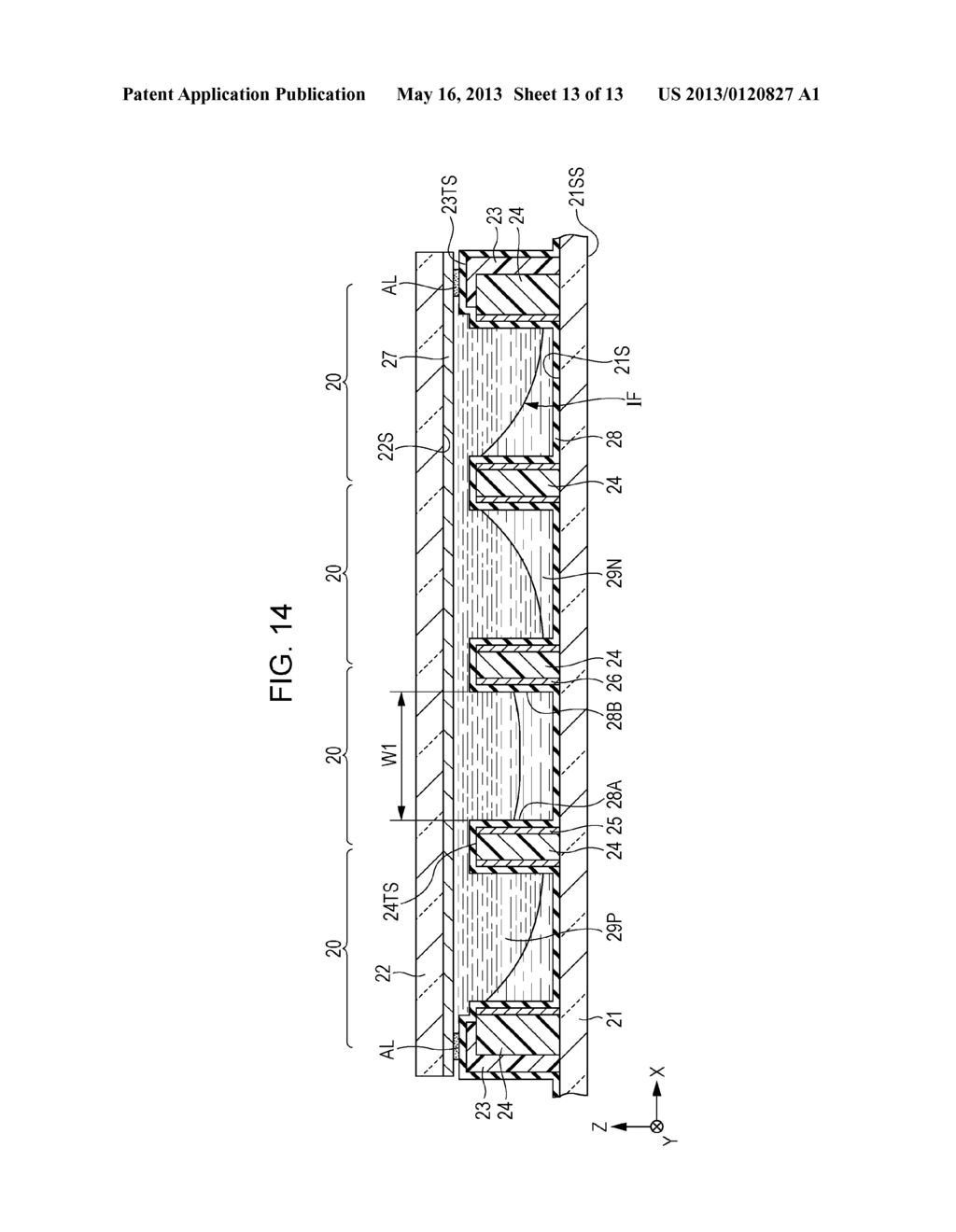 OPTICAL ELEMENT ARRAY, METHOD OF FORMING OPTICAL ELEMENT ARRAY, DISPLAY     DEVICE AND ELECTRONIC APPARATUS - diagram, schematic, and image 14