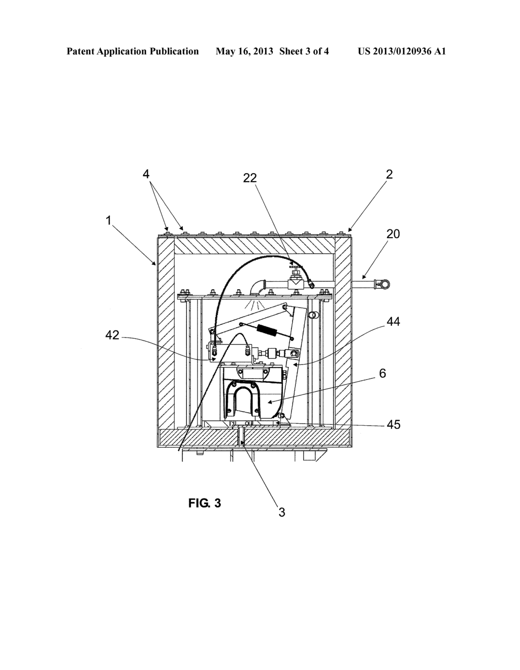 SCANNER PROTECTION CASING AND SYSTEM OF READING THE HEIGHT OF THE PELLET     BED OF GRID CARS INSIDE A GRID FURNACE COMPRISING A SCANNER PROTECTED BY     SAID CASING - diagram, schematic, and image 04