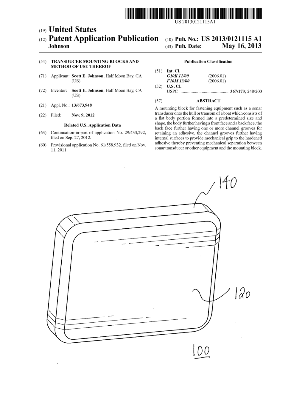 TRANSDUCER MOUNTING BLOCKS AND METHOD OF USE THEREOF - diagram, schematic, and image 01