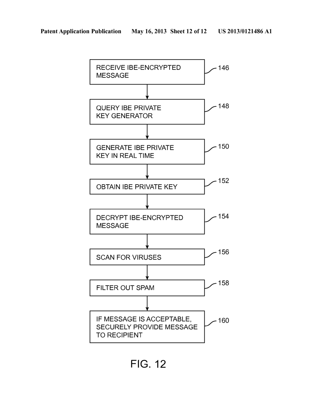 IDENTITY-BASED-ENCRYPTION MESSAGE MANAGEMENT SYSTEM - diagram, schematic, and image 13