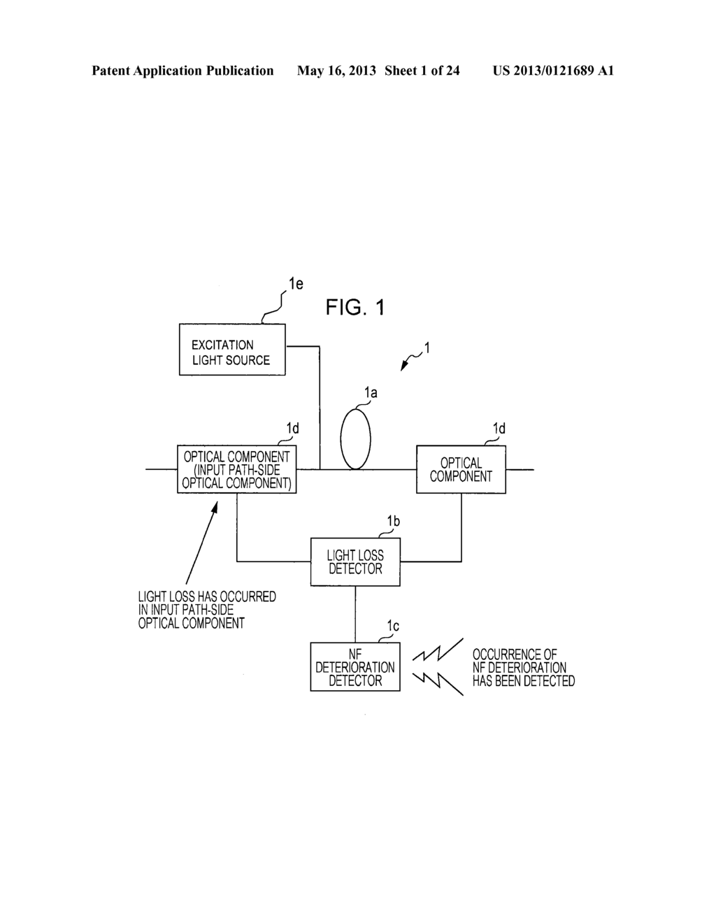 OPTICAL AMPLIFYING DEVICE AND OPTICAL TRANSMISSION SYSTEM - diagram, schematic, and image 02