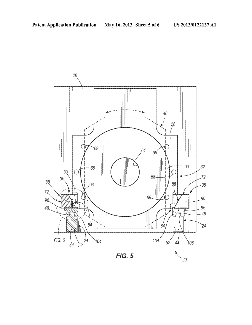 SUPPORT MEMBER FOR A ROTATABLE PLATEN AND A MOLD IN AN INJECTION MOLDING     MACHINE - diagram, schematic, and image 06