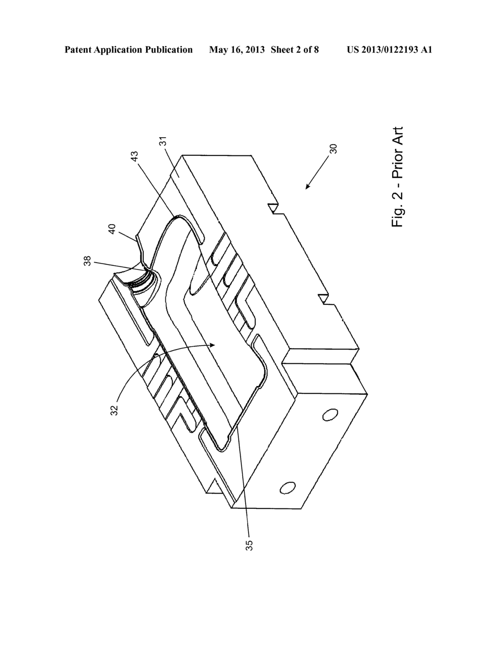 Mold Halves with Metal-Matrix Composite At Feature Areas - diagram, schematic, and image 03