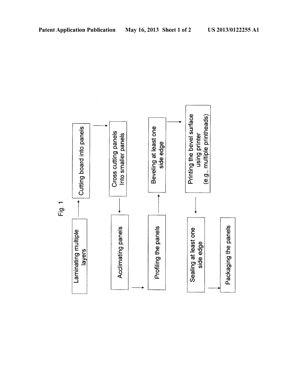 Methods And Systems For Decorating Bevel And Other Surfaces Of Laminated     Floorings - diagram, schematic, and image 02