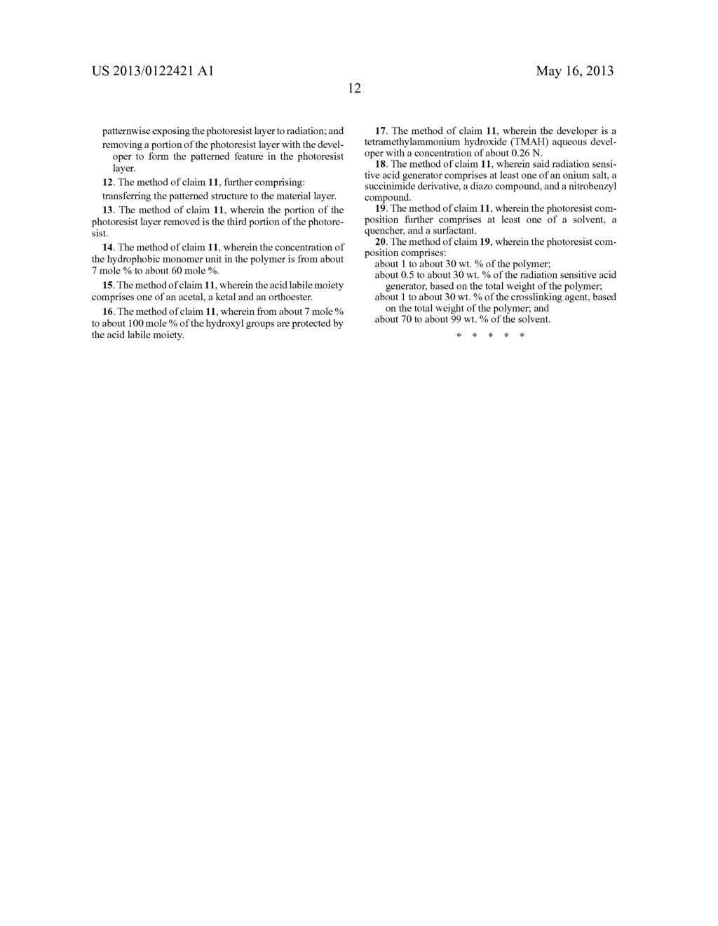 HYBRID PHOTORESIST COMPOSITION AND PATTERN FORMING METHOD USING THEREOF - diagram, schematic, and image 13