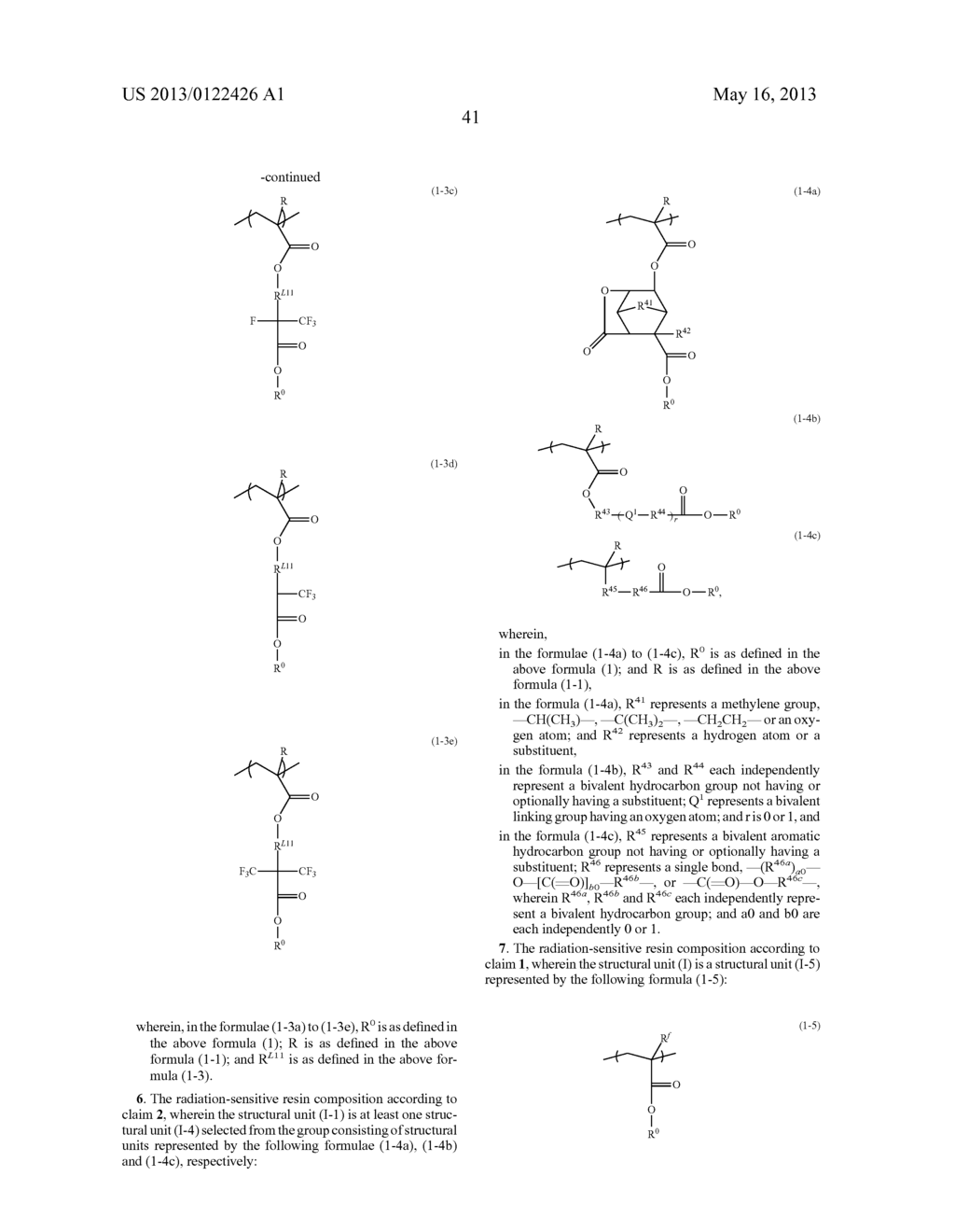 RADIATION-SENSITIVE RESIN COMPOSITION, METHOD FOR FORMING RESIST PATTERN,     AND POLYMER AND COMPOUND - diagram, schematic, and image 42