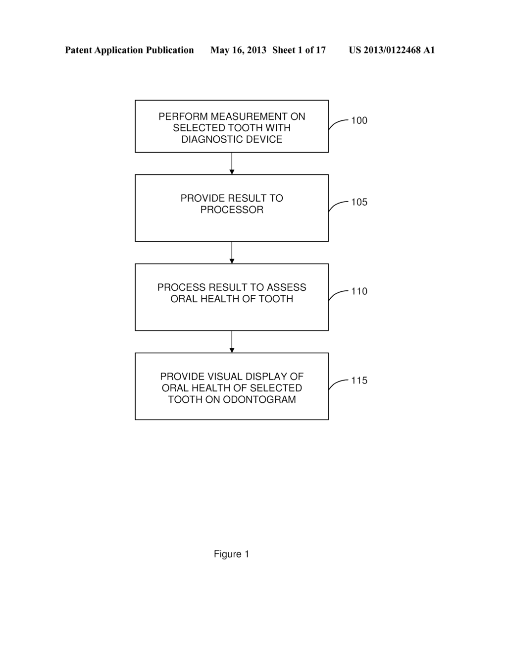 METHOD OF PROCESSING AND DISPLAYING ORAL HEALTH DIAGNOSTIC DATA - diagram, schematic, and image 02
