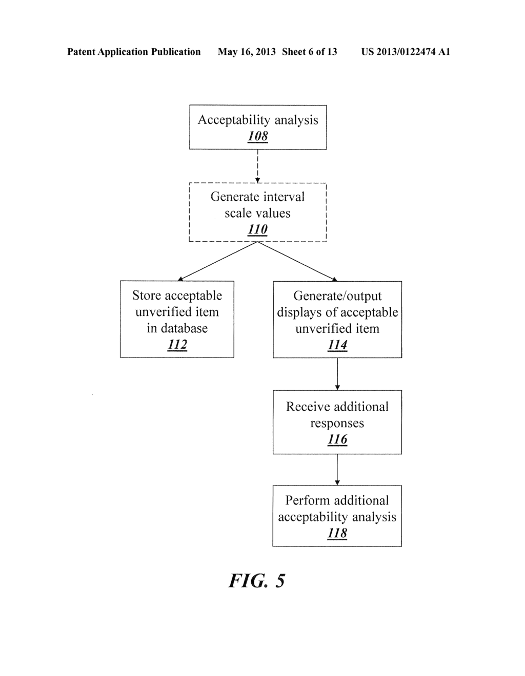 METHOD AND SYSTEM FOR VERIFYING AND DETERMINING ACCEPTABILITY OF     UNVERIFIED SURVEY ITEMS - diagram, schematic, and image 07