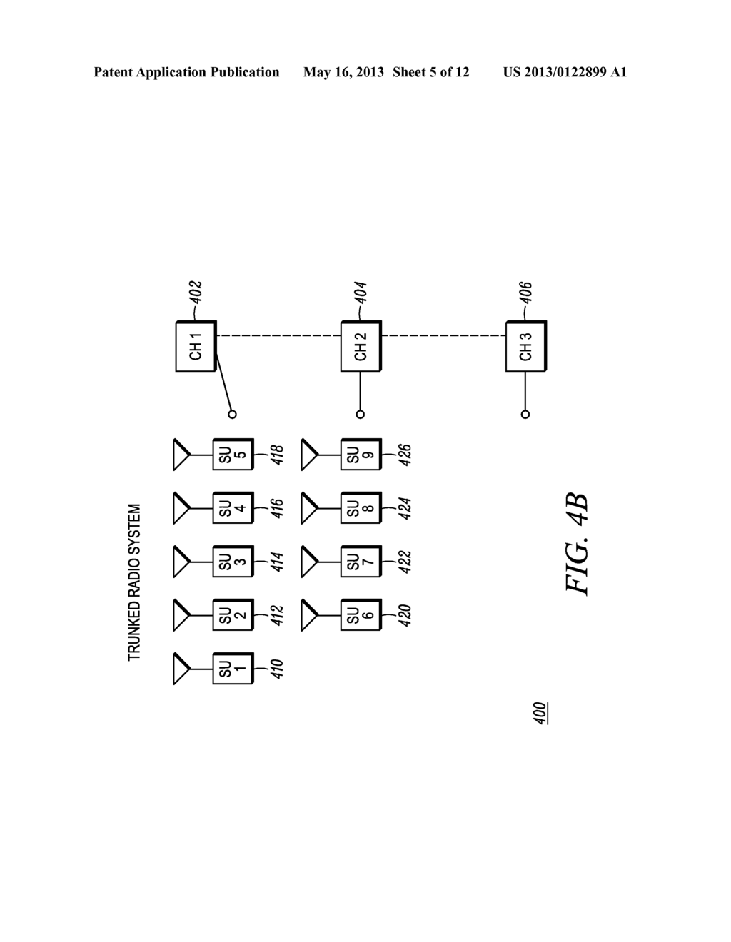 METHOD AND SYSTEM FOR ROAMING IN A PEER TO PEER NETWORK AMONG RADIO SITES     HAVING DYNAMIC REST CHANNEL BASE REPEATER STATIONS - diagram, schematic, and image 06