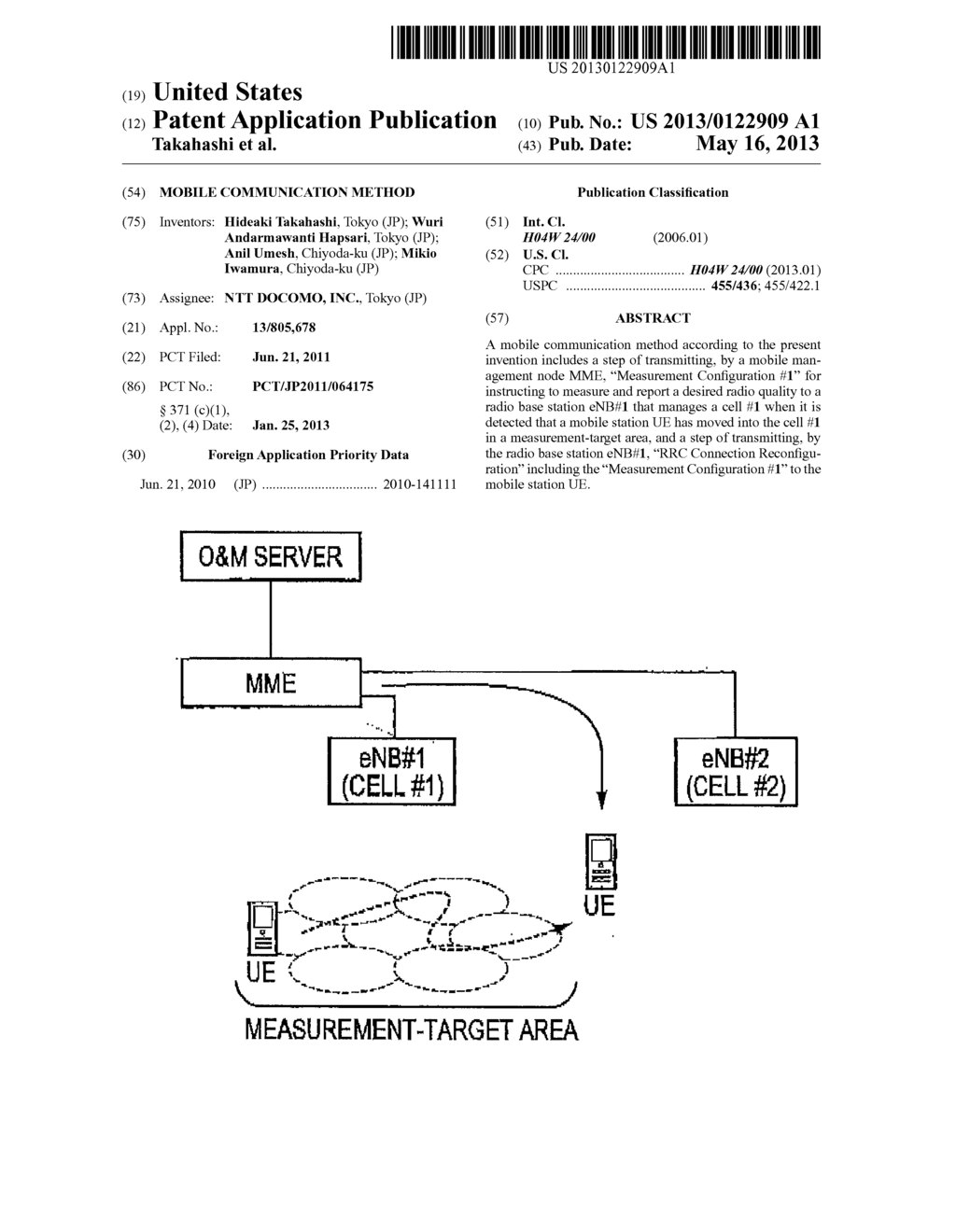 MOBILE COMMUNICATION METHOD - diagram, schematic, and image 01