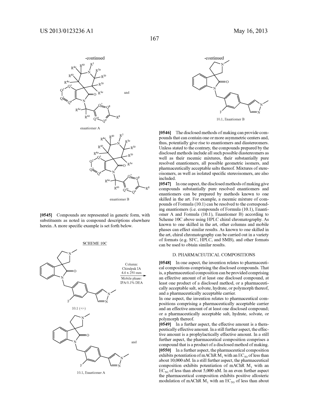 SUBSTITUTED BENZYLSPIROINDOLIN-2-ONE ANALOGS AS POSITIVE ALLOSTERIC     MODULATORS OF THE MUSCARINIC ACETYLCHOLINE RECEPTOR M1 - diagram, schematic, and image 168