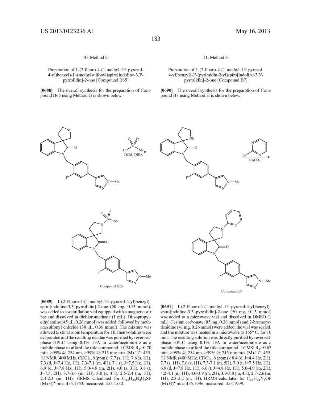 SUBSTITUTED BENZYLSPIROINDOLIN-2-ONE ANALOGS AS POSITIVE ALLOSTERIC     MODULATORS OF THE MUSCARINIC ACETYLCHOLINE RECEPTOR M1 - diagram, schematic, and image 184