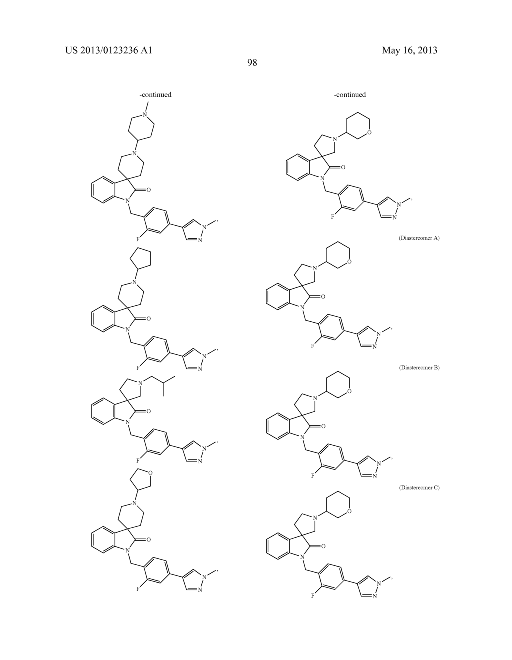 SUBSTITUTED BENZYLSPIROINDOLIN-2-ONE ANALOGS AS POSITIVE ALLOSTERIC     MODULATORS OF THE MUSCARINIC ACETYLCHOLINE RECEPTOR M1 - diagram, schematic, and image 99