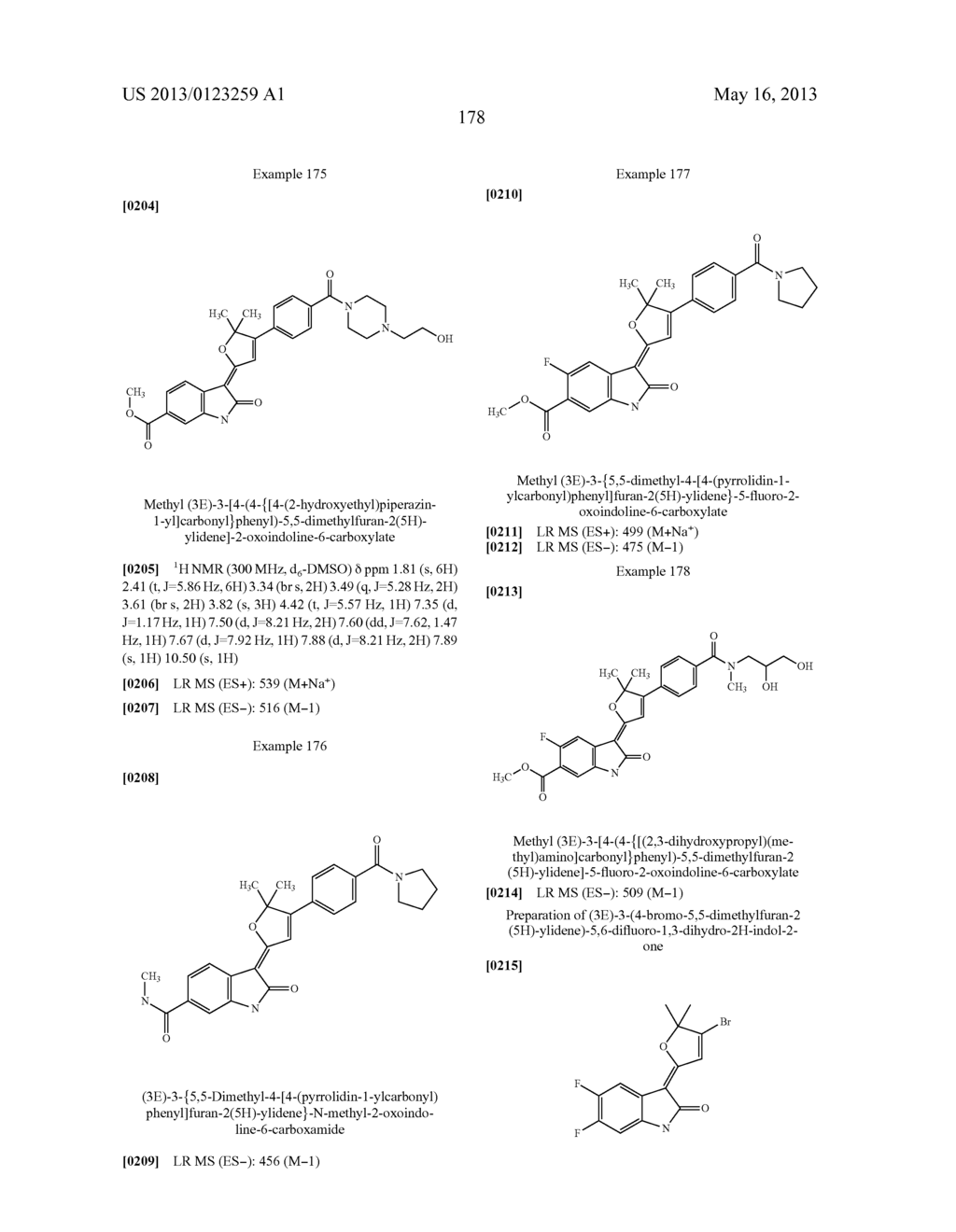 SUBSTITUTED 3-(5-MEMBERED UNSATURATED HETEROCYCLYL-1,     3-DIHYDRO-INDOL-2-ONES AND DERIVATIVES THEREOF AS KINASE INHIBITORS - diagram, schematic, and image 185