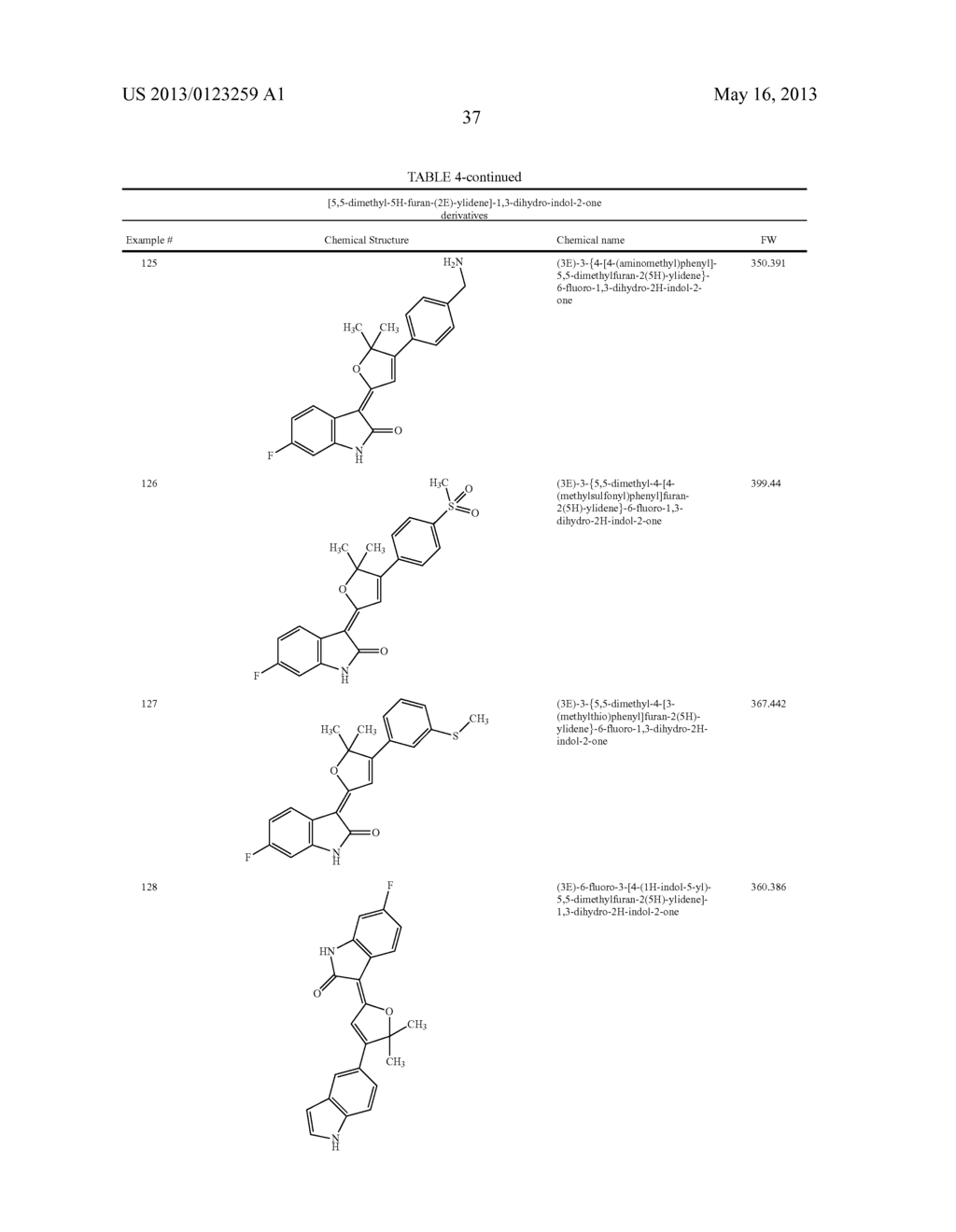 SUBSTITUTED 3-(5-MEMBERED UNSATURATED HETEROCYCLYL-1,     3-DIHYDRO-INDOL-2-ONES AND DERIVATIVES THEREOF AS KINASE INHIBITORS - diagram, schematic, and image 44