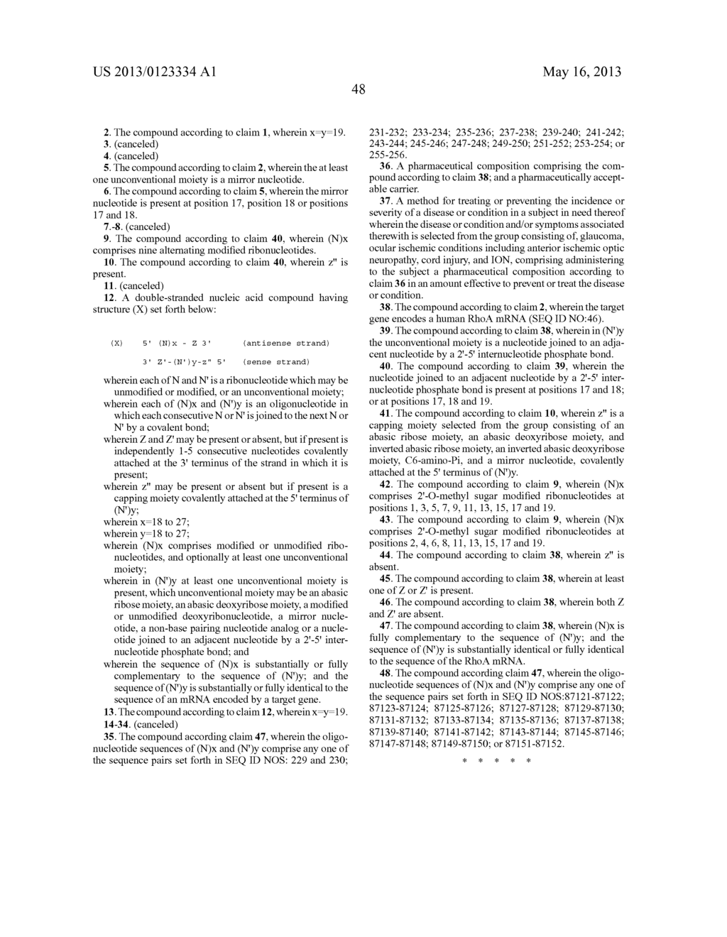 NOVEL SIRNA STRUCTURES - diagram, schematic, and image 129