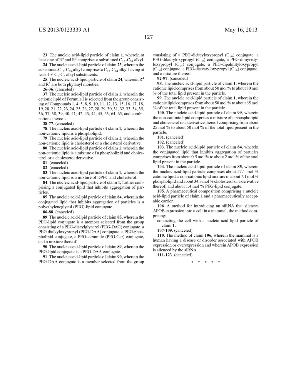 COMPOSITIONS AND METHODS FOR SILENCING APOLIPOPROTEIN B - diagram, schematic, and image 134