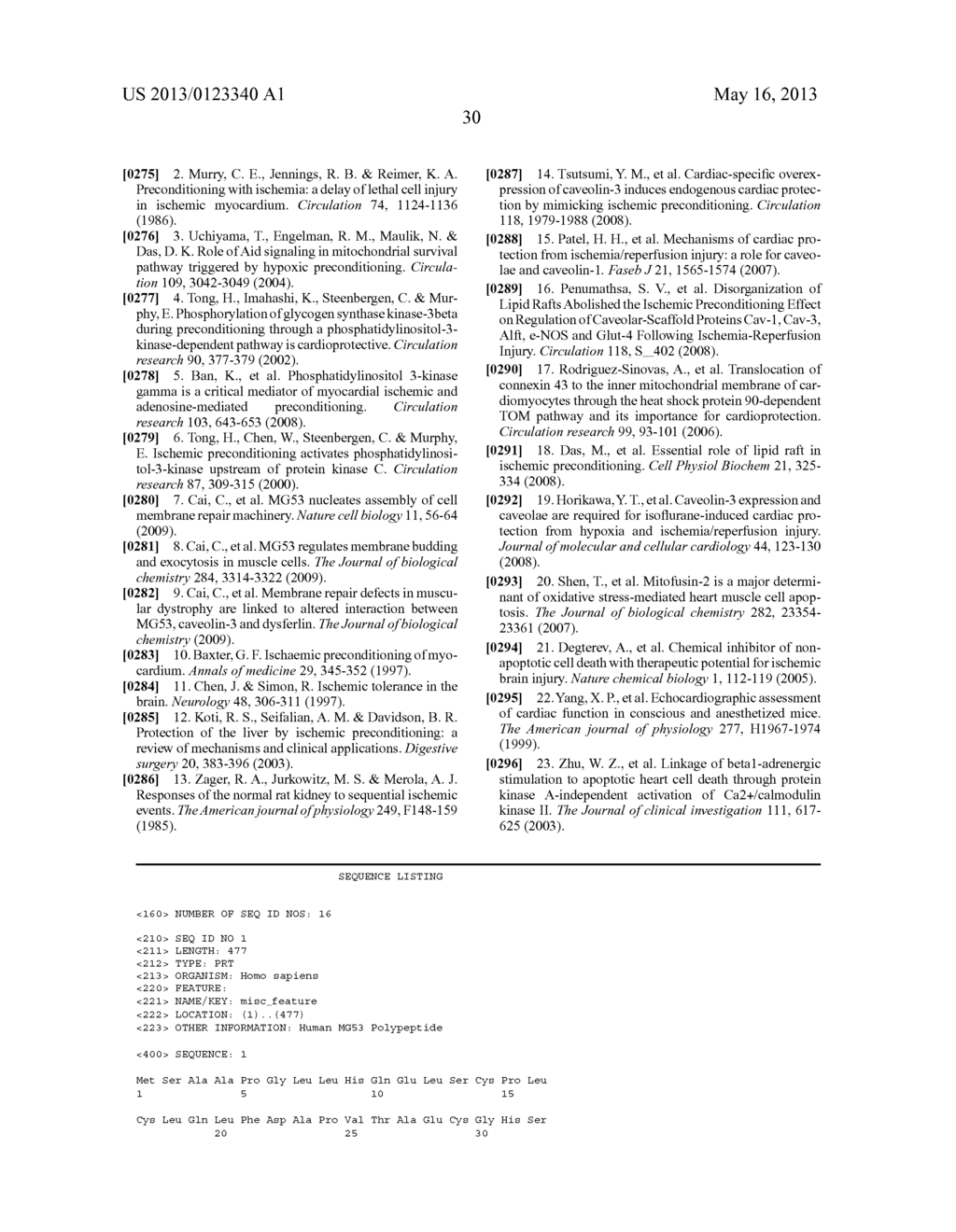 COMPOSITIONS AND METHODS FOR THE TREATMENT AND PREVENTION OF CARDIAC     ISCHEMIC INJURY - diagram, schematic, and image 54