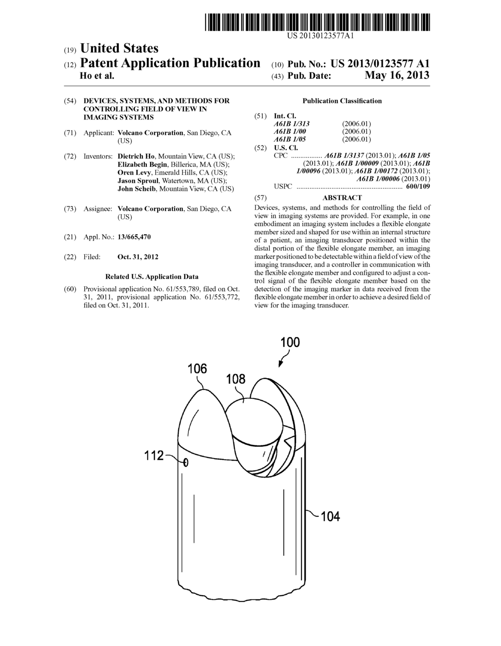 Devices, Systems, and Methods for Controlling Field of View in Imaging     Systems - diagram, schematic, and image 01