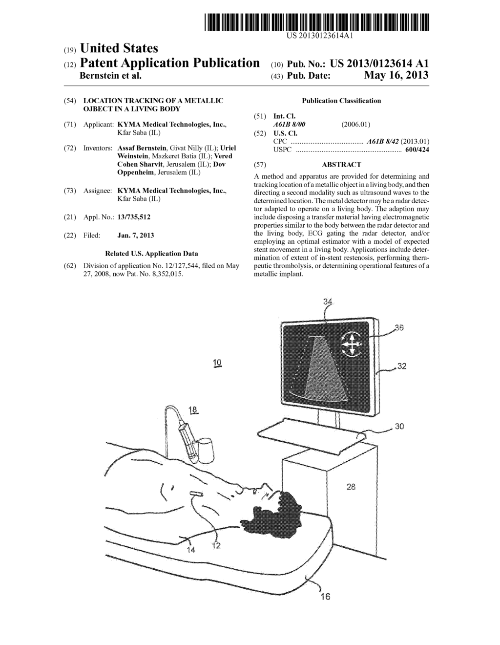 Location Tracking of a Metallic Ojbect in a Living Body - diagram, schematic, and image 01