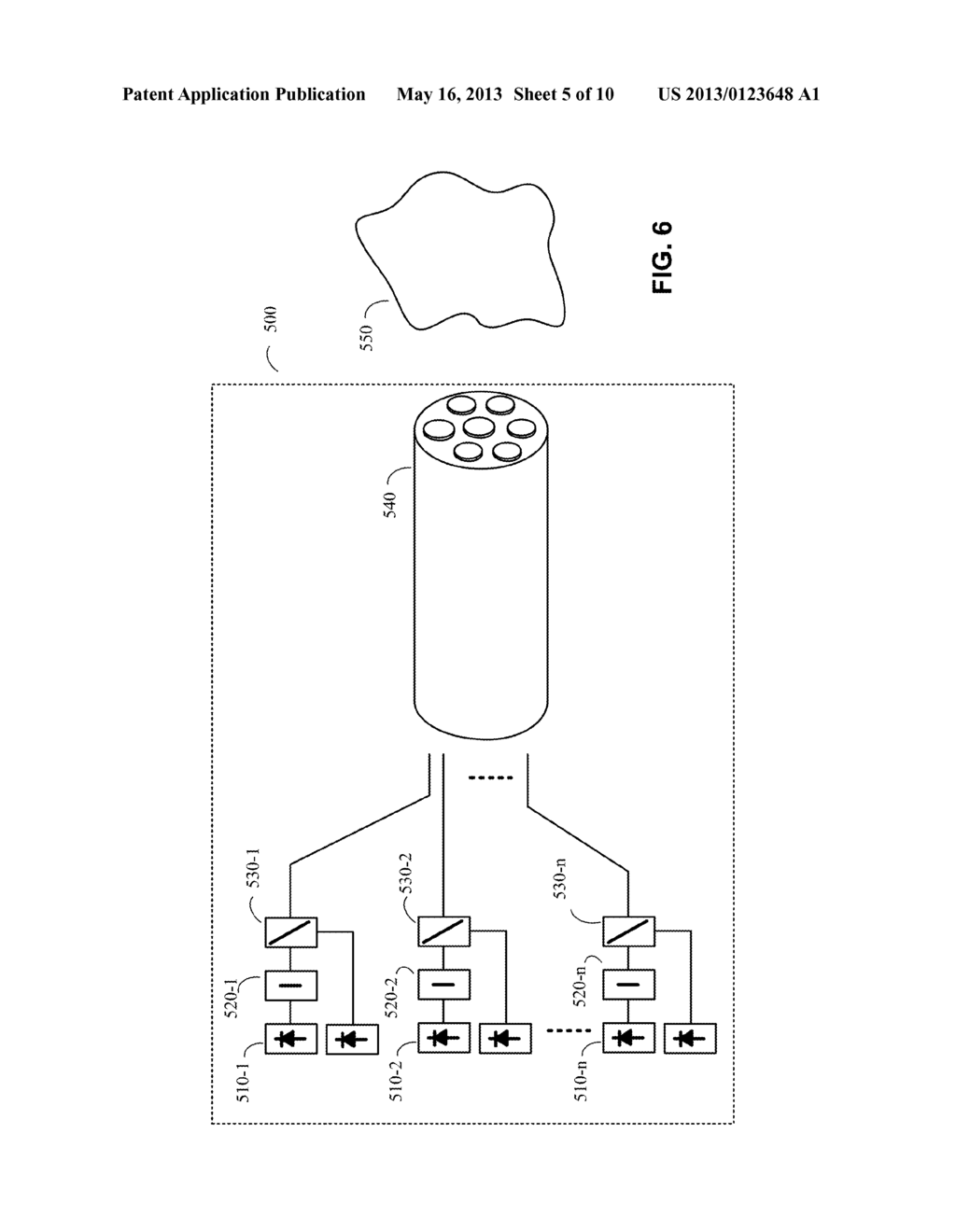 MEDICAL DIAGNOSIS AND TREATMENT USING MULTI-CORE OPTICAL FIBERS - diagram, schematic, and image 06