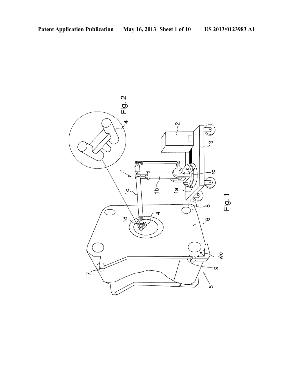 METHOD AND APPARATUS FOR CALIBRATION OF A ROBOT POSITIONED ON A MOVABLE     PLATFORM - diagram, schematic, and image 02