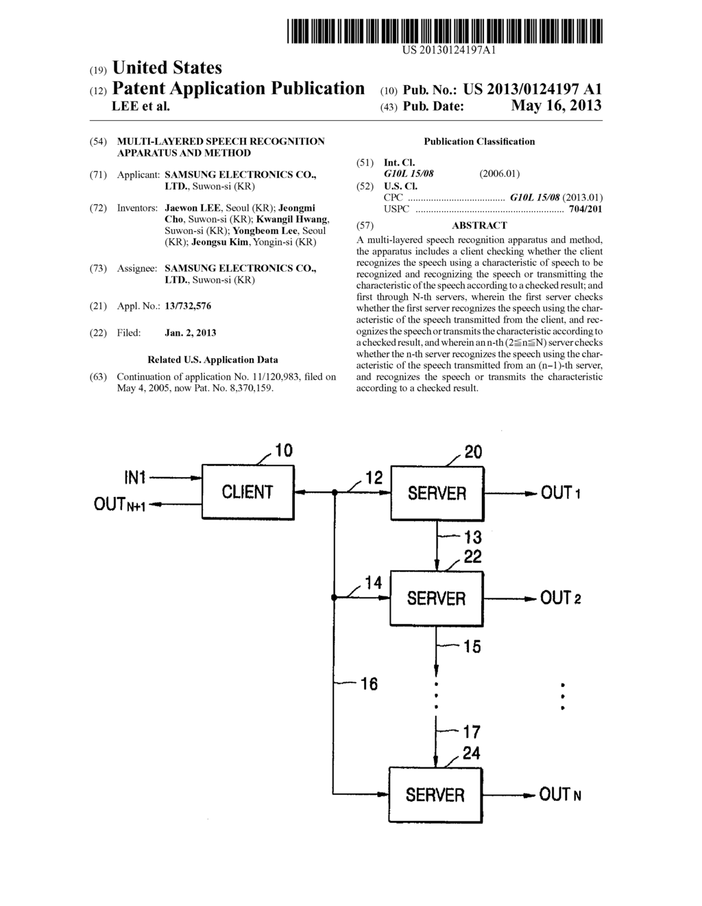 MULTI-LAYERED SPEECH RECOGNITION APPARATUS AND METHOD - diagram, schematic, and image 01