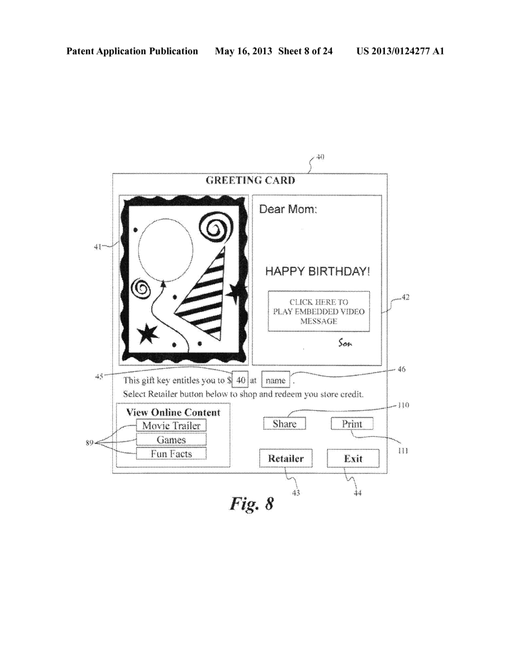 System and Method for an Electronic Gift Key - diagram, schematic, and image 09