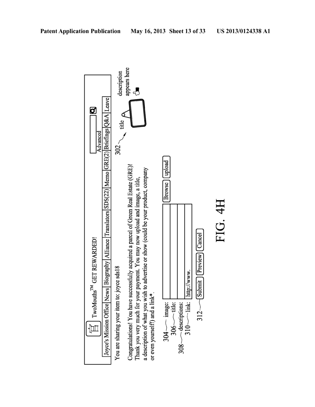 METHOD AND SYSTEM FOR INTEGRATION AMONG CONTENT PUBLICATION, ADVERTISEMENT     SERVICES AND REWARDS COLLECTION - diagram, schematic, and image 14