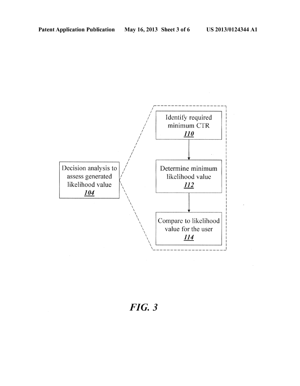 METHOD AND SYSTEM FOR DETERMINING USER LIKELIHOOD TO SELECT AN     ADVERTISEMENT PRIOR TO DISPLAY - diagram, schematic, and image 04