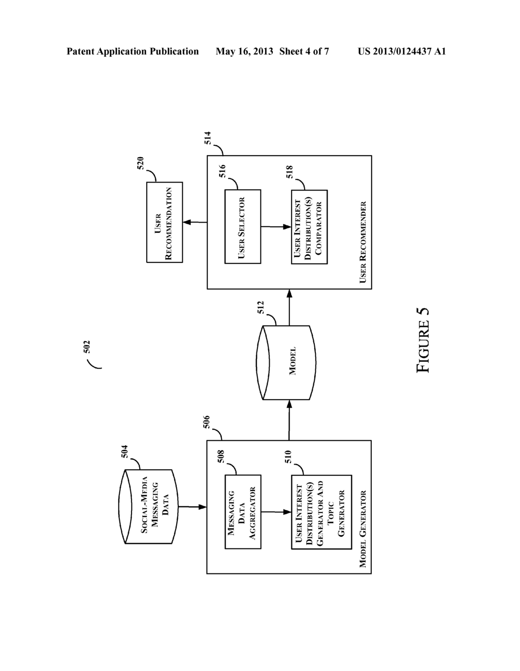 SOCIAL MEDIA USER RECOMMENDATION SYSTEM AND METHOD - diagram, schematic, and image 05