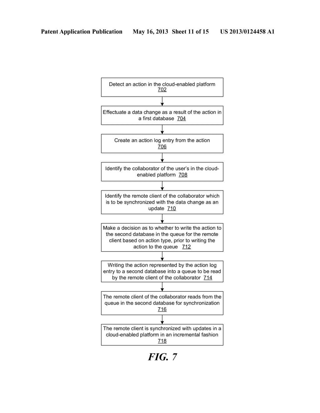 RESOURCE EFFECTIVE INCREMENTAL UPDATING OF A REMOTE CLIENT WITH EVENTS     WHICH OCCURRED VIA A CLOUD-ENABLED PLATFORM - diagram, schematic, and image 12