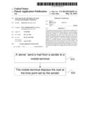 MAIL DELIVERY METHOD AND MAIL SYSTEM FOR MOBILE TERMINAL diagram and image