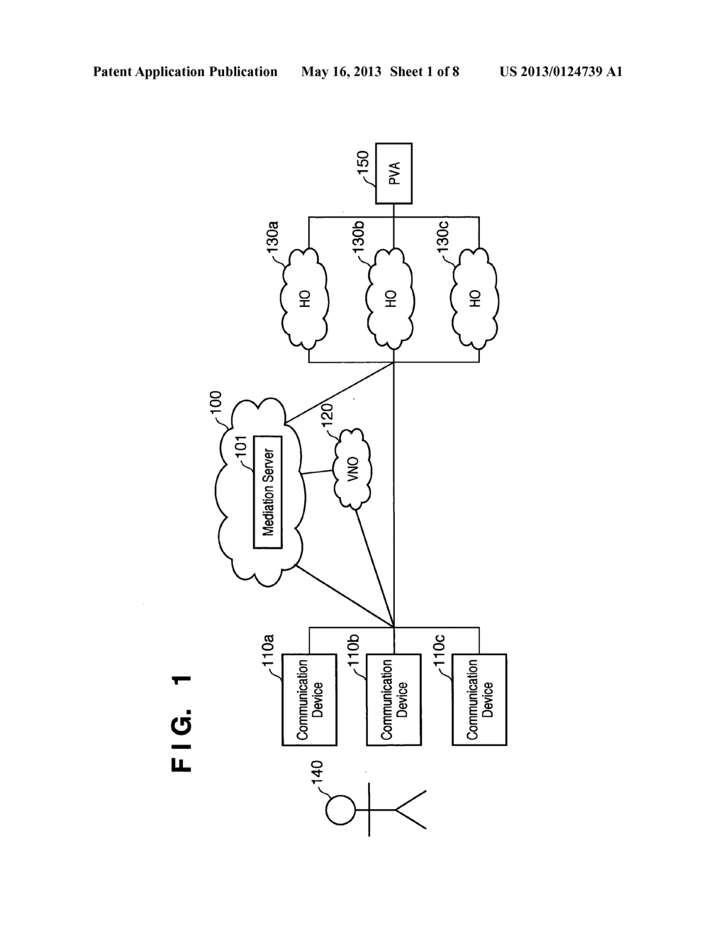 MEDIATION SERVER, COMMUNICATION DEVICE, AND CONNECTING METHOD - diagram, schematic, and image 02