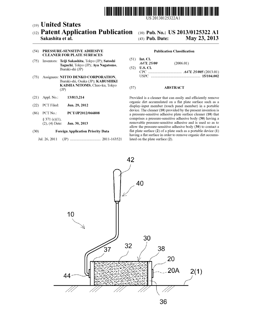 PRESSURE-SENSITIVE ADHESIVE CLEANER FOR PLATE SURFACES - diagram, schematic, and image 01