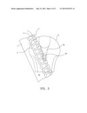 CONTINUOUS-COIL TYPE WATERPROOF SLIDE FASTENER AND THE STRUCTURE     IMPERVIOUS TO FLUID THEREOF diagram and image