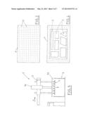 DEVICE FOR UNLOADING FLAT ARTICLES FROM A WORK PLANE, FLAT ARTICLES     INCLUDING PORTIONS ON WHICH DESIGNS AND/OR WRITING IS REPRODUCED BY     CUTTING AND/OR INCISION diagram and image