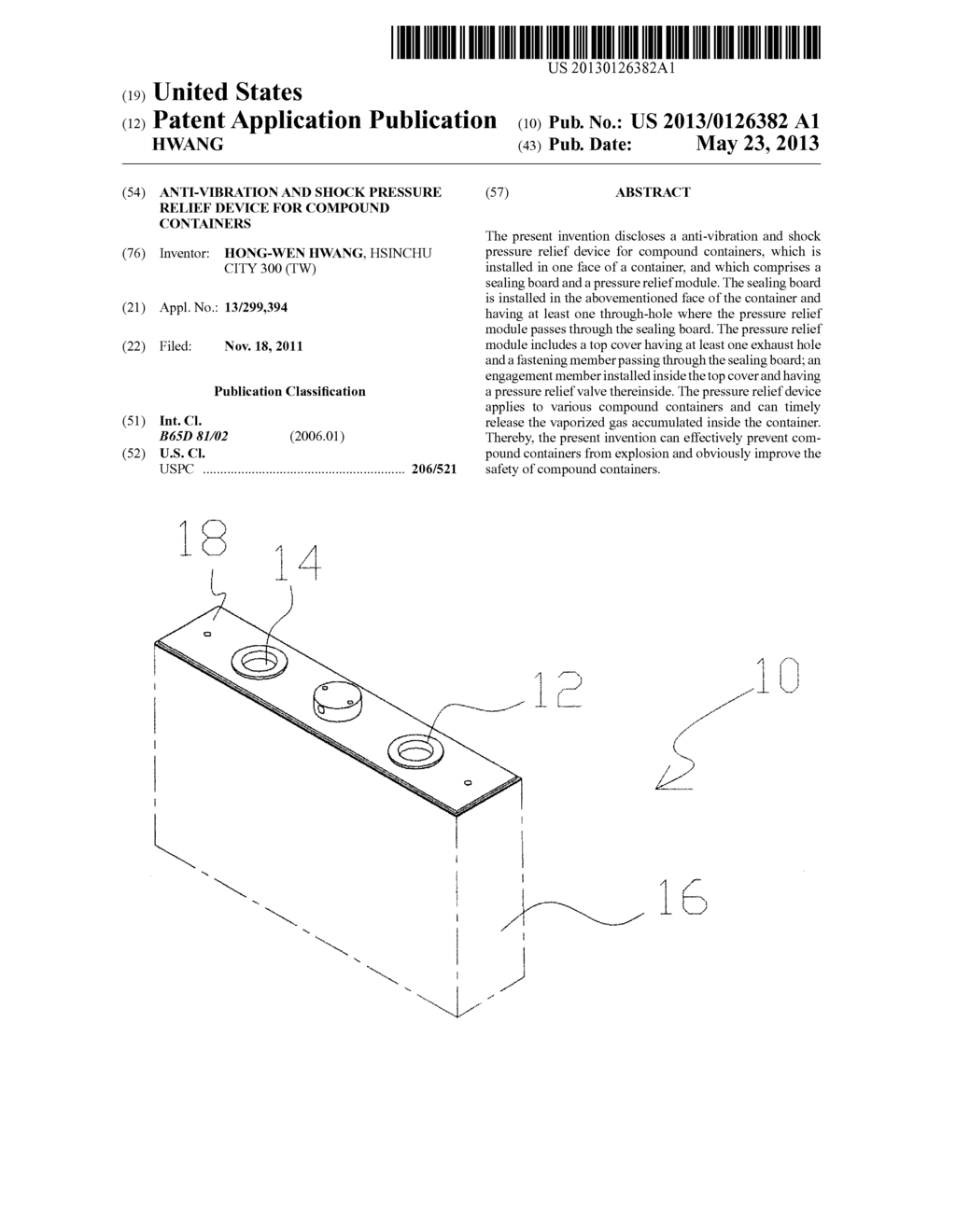 ANTI-VIBRATION AND SHOCK PRESSURE RELIEF DEVICE FOR COMPOUND CONTAINERS - diagram, schematic, and image 01