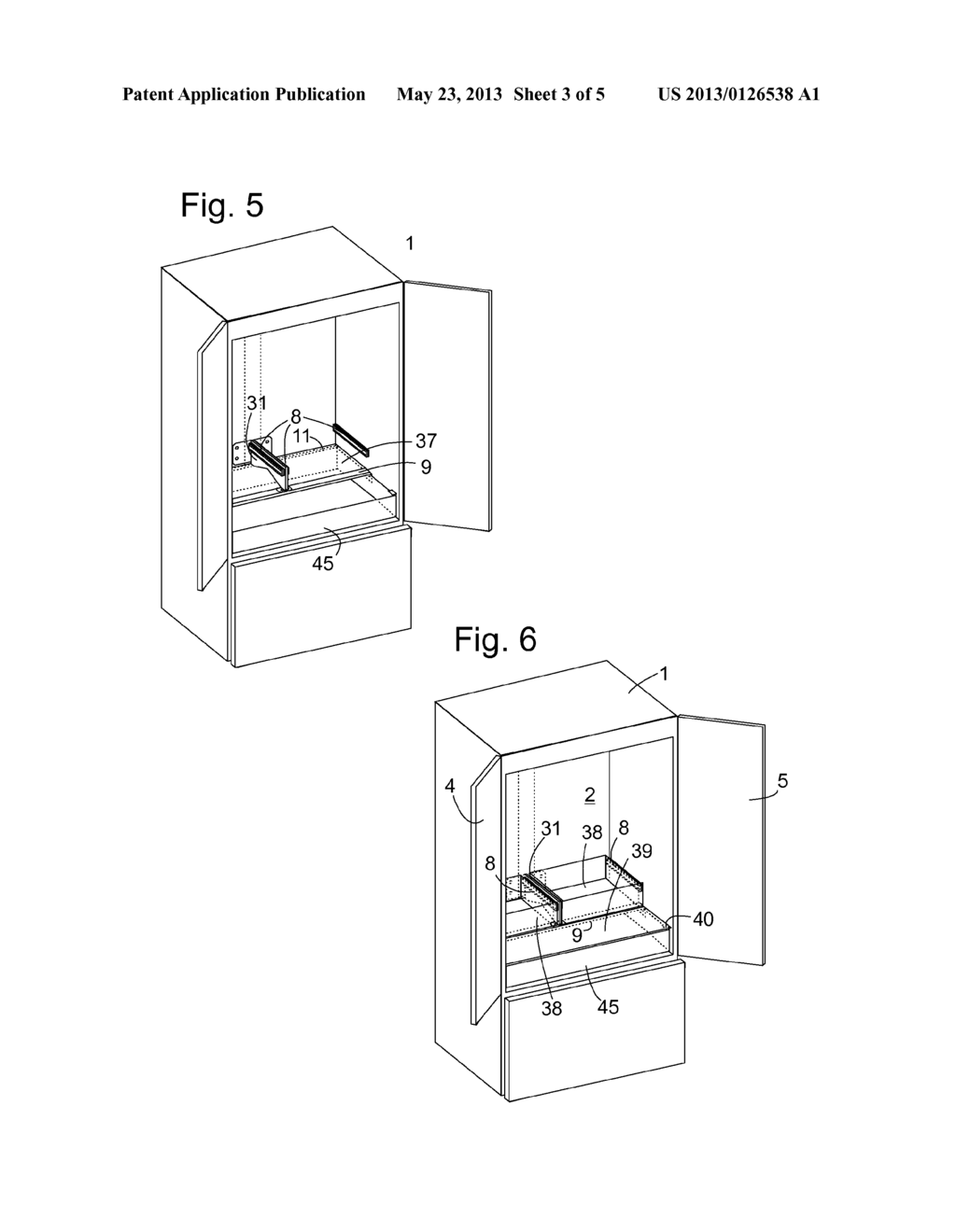 REFRIGERATOR COMPRISING AN EXTRACTABLY GUIDED RECEPTABLE FOR CHILLED GOODS - diagram, schematic, and image 04