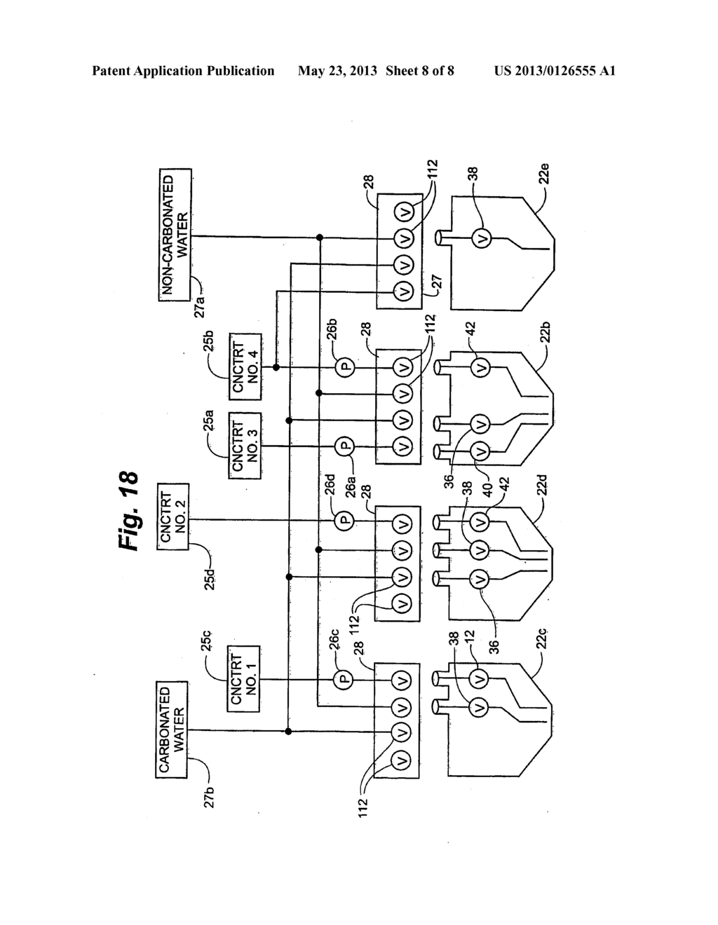 Beverage Dispensing System with a Head Capable of Dispensing Plural     Different Beverages - diagram, schematic, and image 09