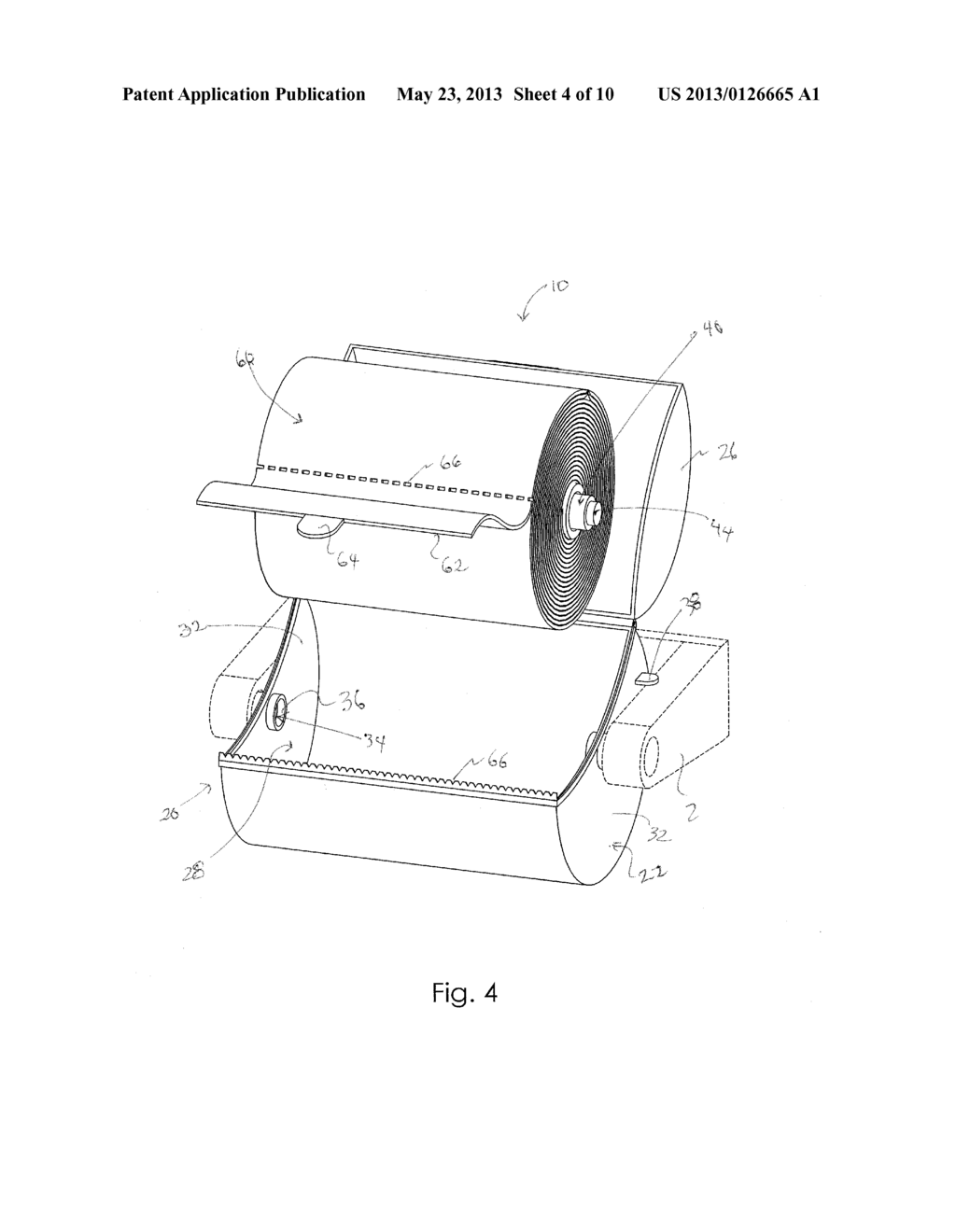 Dispenser of Rolled Wet Wipes - diagram, schematic, and image 05