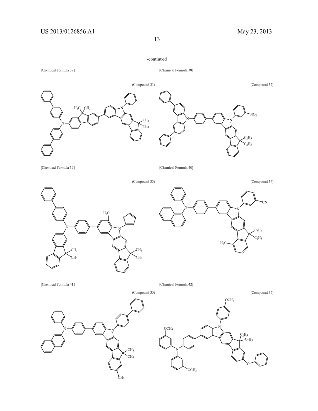 COMPOUND HAVING INDENOCARBAZOLE RING STRUCTURE, AND ORGANIC     ELECTROLUMINESCENT DEVICE - diagram, schematic, and image 19