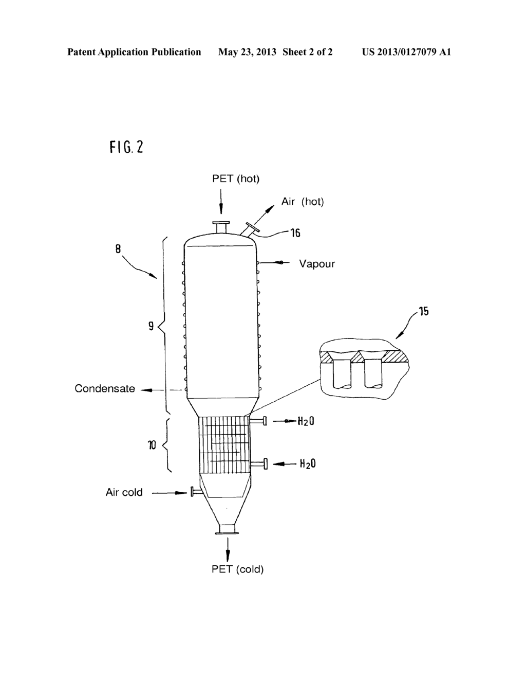 Method for the Production of Polyester Granulates From Highly Viscous     Polyester Melts and Also Device for the Production of the Polyester     Granulates - diagram, schematic, and image 03