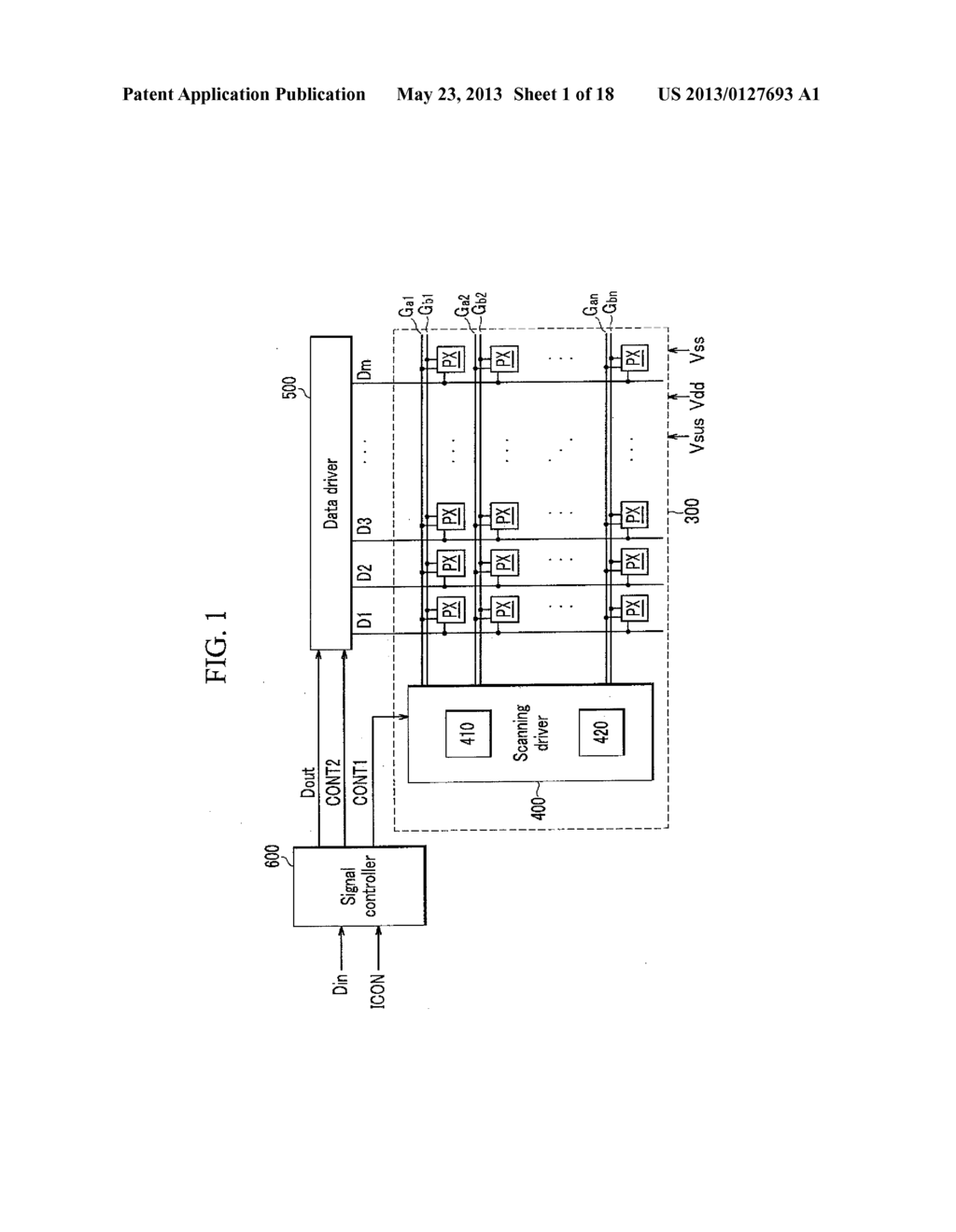 DISPLAY DEVICE AND METHOD OF DRIVING THE SAME - diagram, schematic, and image 02