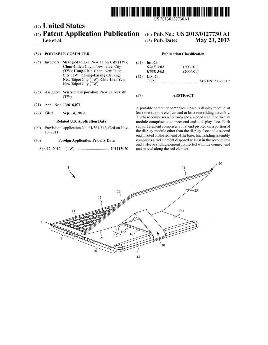 Portable Computer - diagram, schematic, and image 01