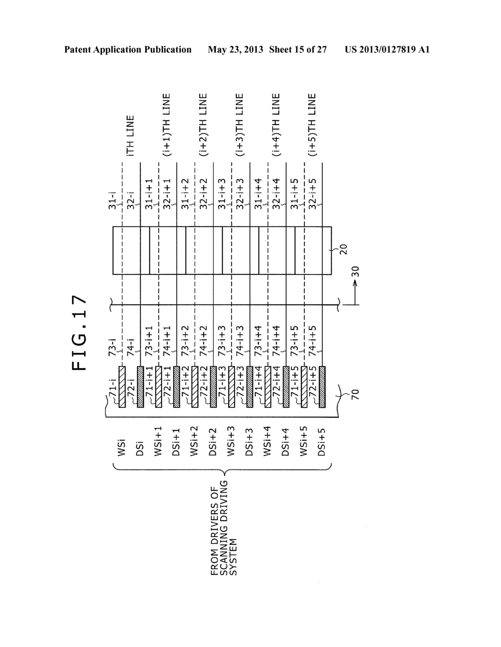 DISPLAY DEVICE, METHOD OF LAYING OUT WIRING IN DISPLAY DEVICE, AND     ELECTRONIC DEVICE - diagram, schematic, and image 16