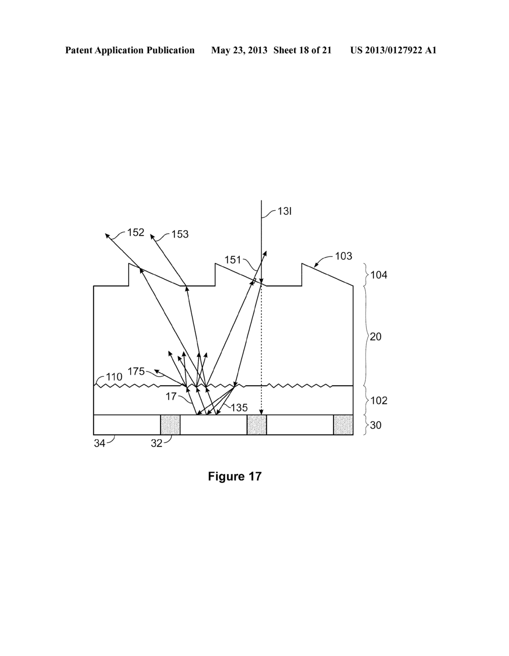 STRUCTURES FOR DIRECTING INCIDENT LIGHT ONTO THE ACTIVE AREAS OF DISPLAY     ELEMENTS - diagram, schematic, and image 19